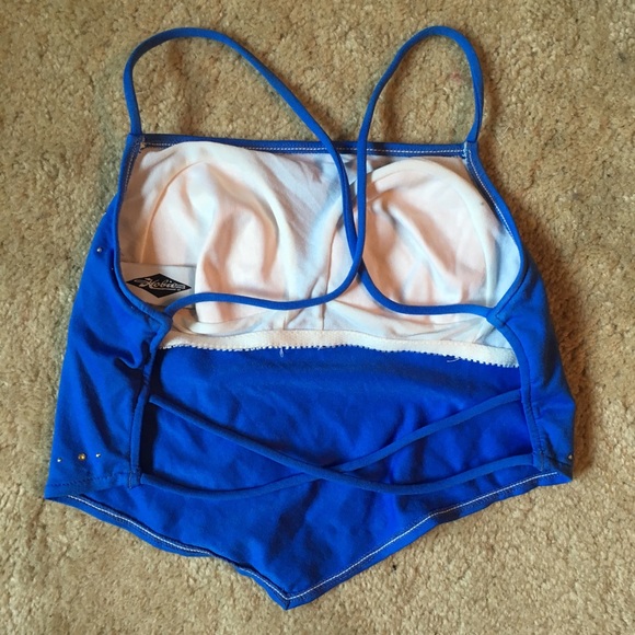 Blue tankini with crystal embellishments - Picture 3 of 4